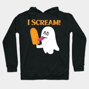 Ghost eating Ice cream halloween funny joke 2022 Hoodie